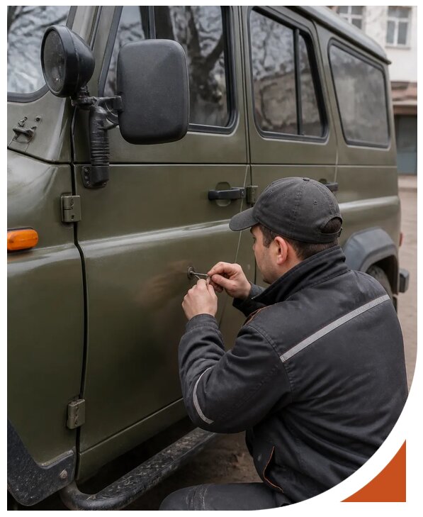 Профессиональное вскрытие автомобиля УАЗ без повреждений в Партизанске